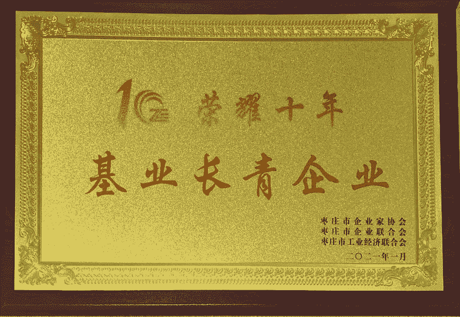 榮耀十年基業長青企業 榮耀十年基業長青企業